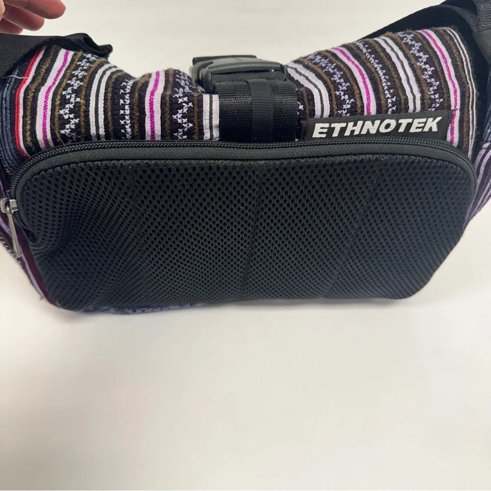 Ethnotek Multi Colored Crossbody Bag, Hand Woven Fabric sling bag Vietnam‎